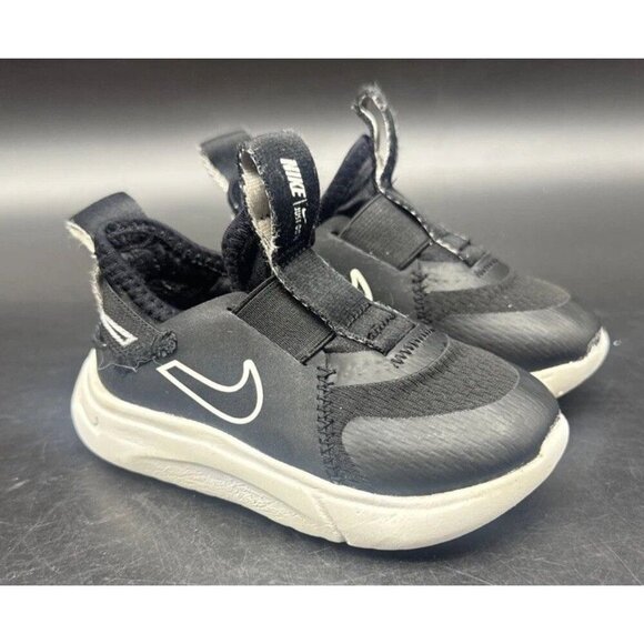 Nike Other - Nike Flex Runner Toddler Black White Swoosh Slip On Athletic Shoes Size 6C